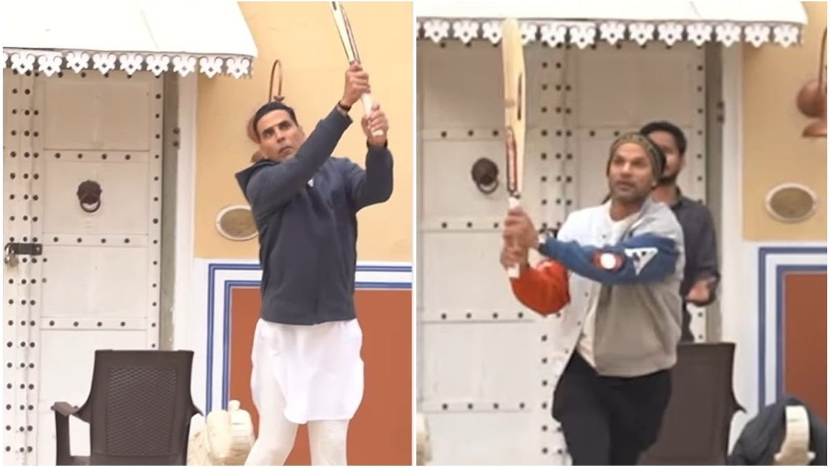 Akshay Kumar And Shikhar Dhawan’s Cricket Face-Off On Bhooth Bangla Set Wins The Internet