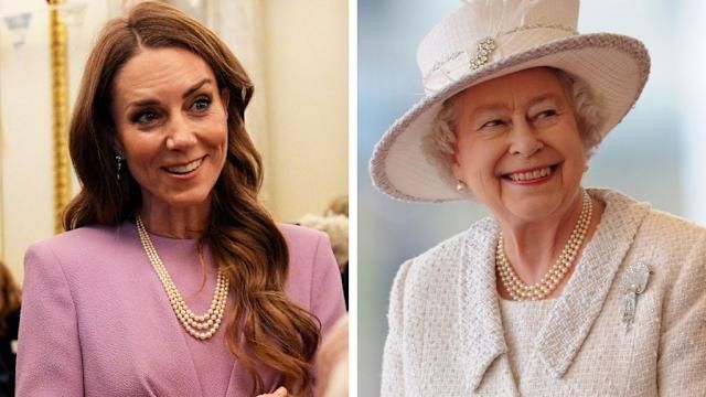 Kate Middleton Wears Queen Elizabeth’s Iconic Pearls And Vintage Earrings For Centennial Celebration