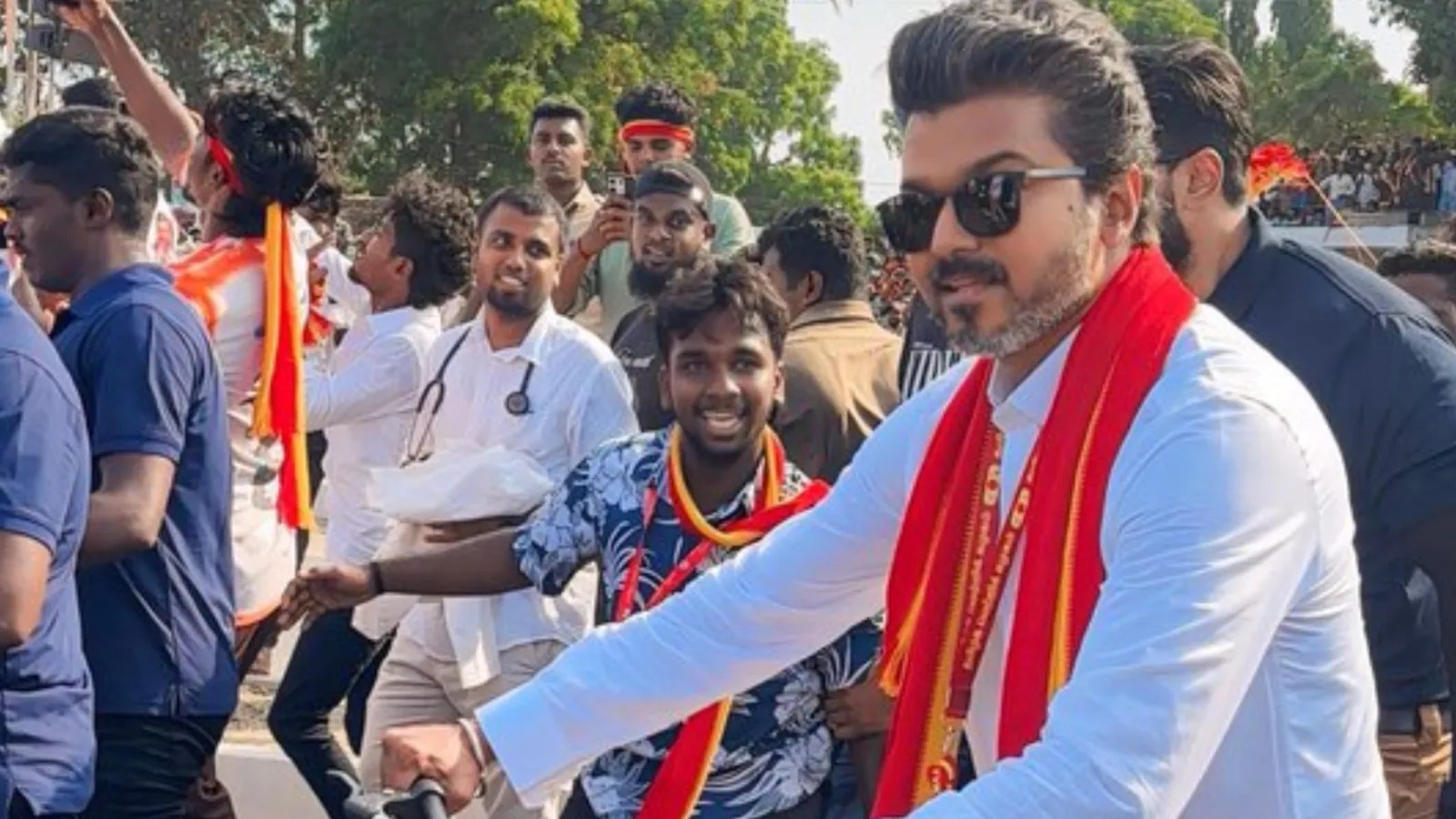 Cycling Vijay’s Petal Incident Sparks Online Meme Trend, Fans Offer Support