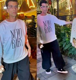 Karan Johar Dons 'Nepo Baby' Tee, Embraces Bollywood's Nepotism Debate with Style!