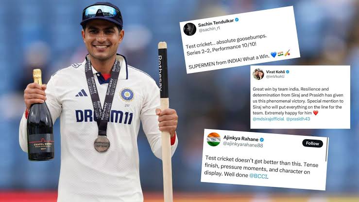 Cricket’s Blockbuster Finale: Siraj’s Fifer Seals History as Tendulkar, Rahane Hail Oval Heroes