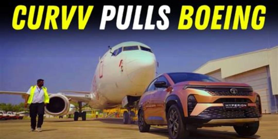 SUV or Supermachine? Tata Curvv Pulls a Boeing 737 with Ease