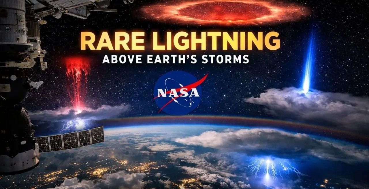 NASA Releases Detailed Photos Of Rare Lightning Phenomena From Orbit