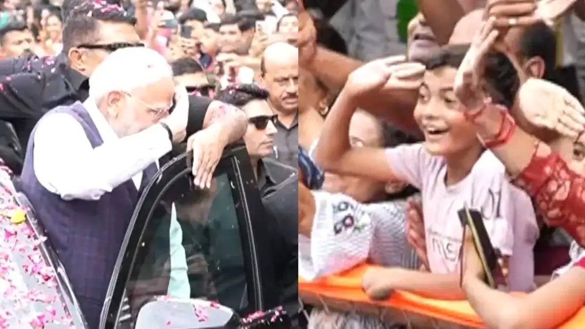 A Salute Shared: PM Modi’s Priceless Response to a Child’s Gesture During Gujarat Roadshow
