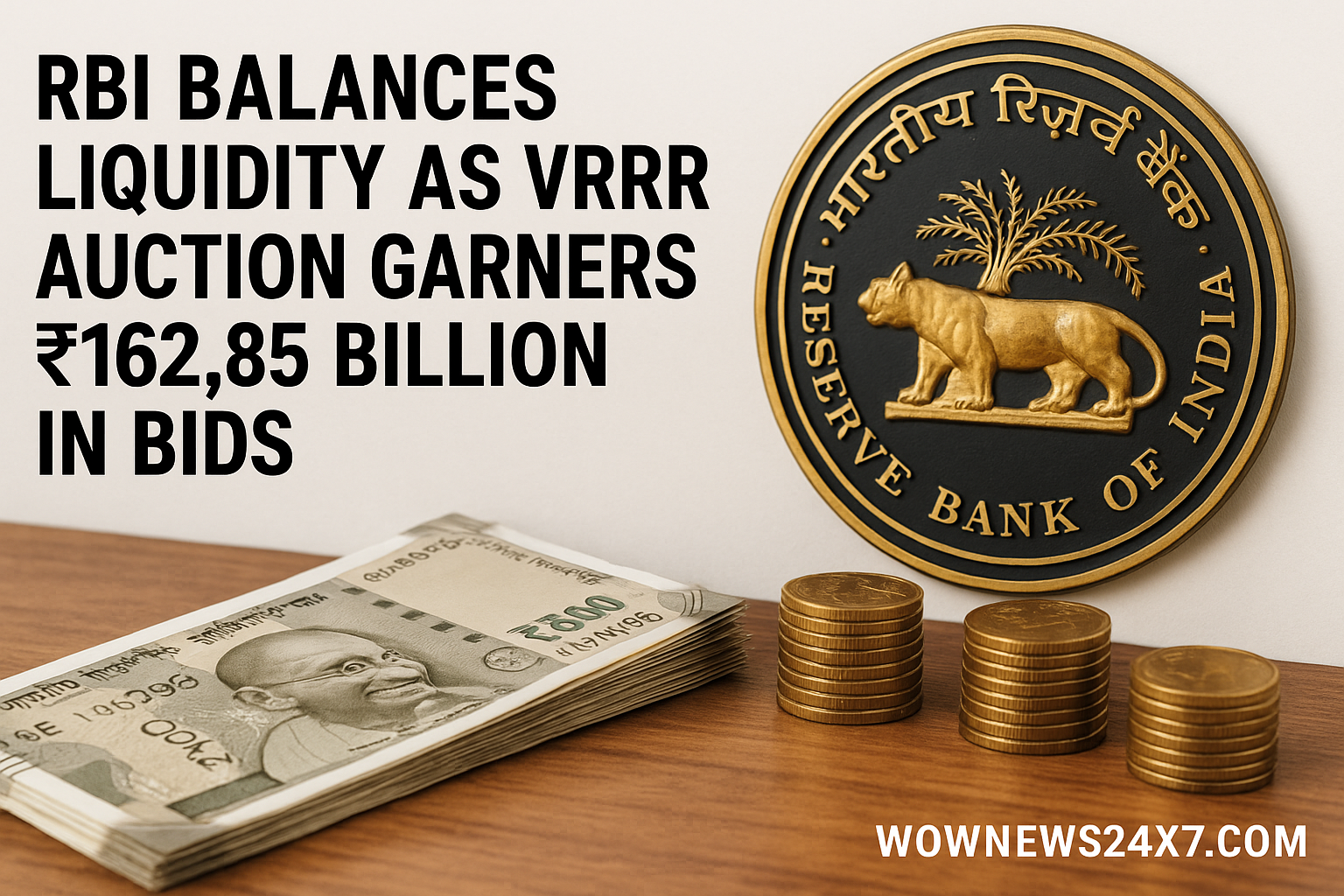 RBI’s Two-Day Reverse Repo Exercise Reflects Prudent Liquidity Absorption with ₹162.85 Billion Uptake
