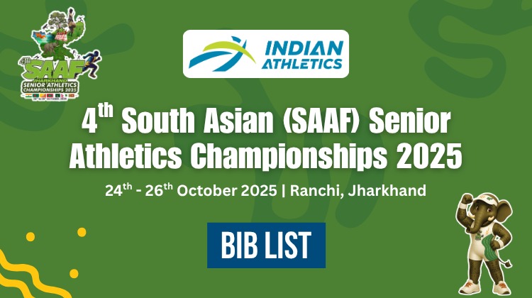 India Shines on Day 1 of 4th SAAF Senior Athletics Championships in Ranchi