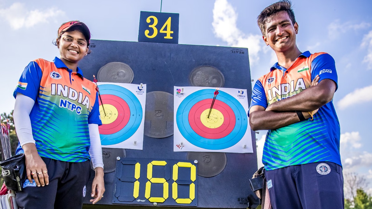 India’s Silver Surge: Jyothi Vennam And Rishabh Yadav Hit Bullseye In Compound Mixed Team At Archery Worlds