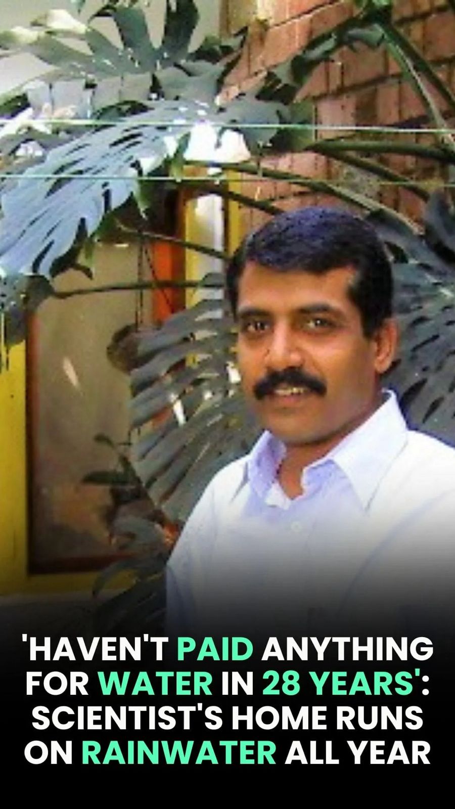 Scientist’s Bengaluru Home Runs on Rainwater for 28 Years: A Model of Sustainability